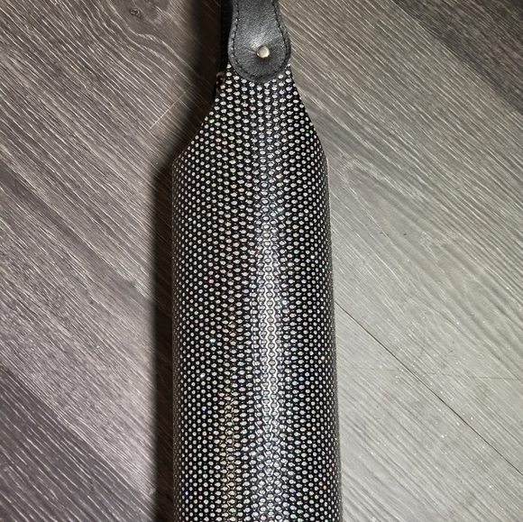 Black W rhinestone WINE tote! - Picture 2 of 8